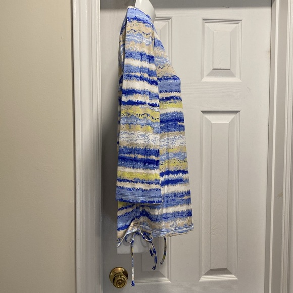 Caribbean🌴Joe Island Supply Co. Blue V-Neck Top & Side String Design - Sz PM - Picture 5 of 10